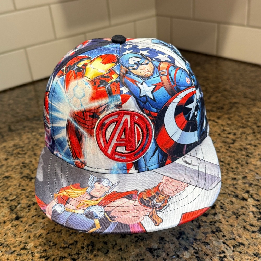 Marvel Avengers Hat Snapback Iron‎ Man Captain America Kids OSFM